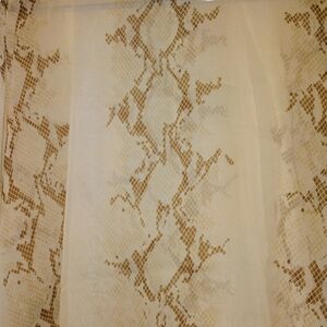 SOLD***💋Source Unknown Cream and Brown Patterned Cover Up Snakesin Print